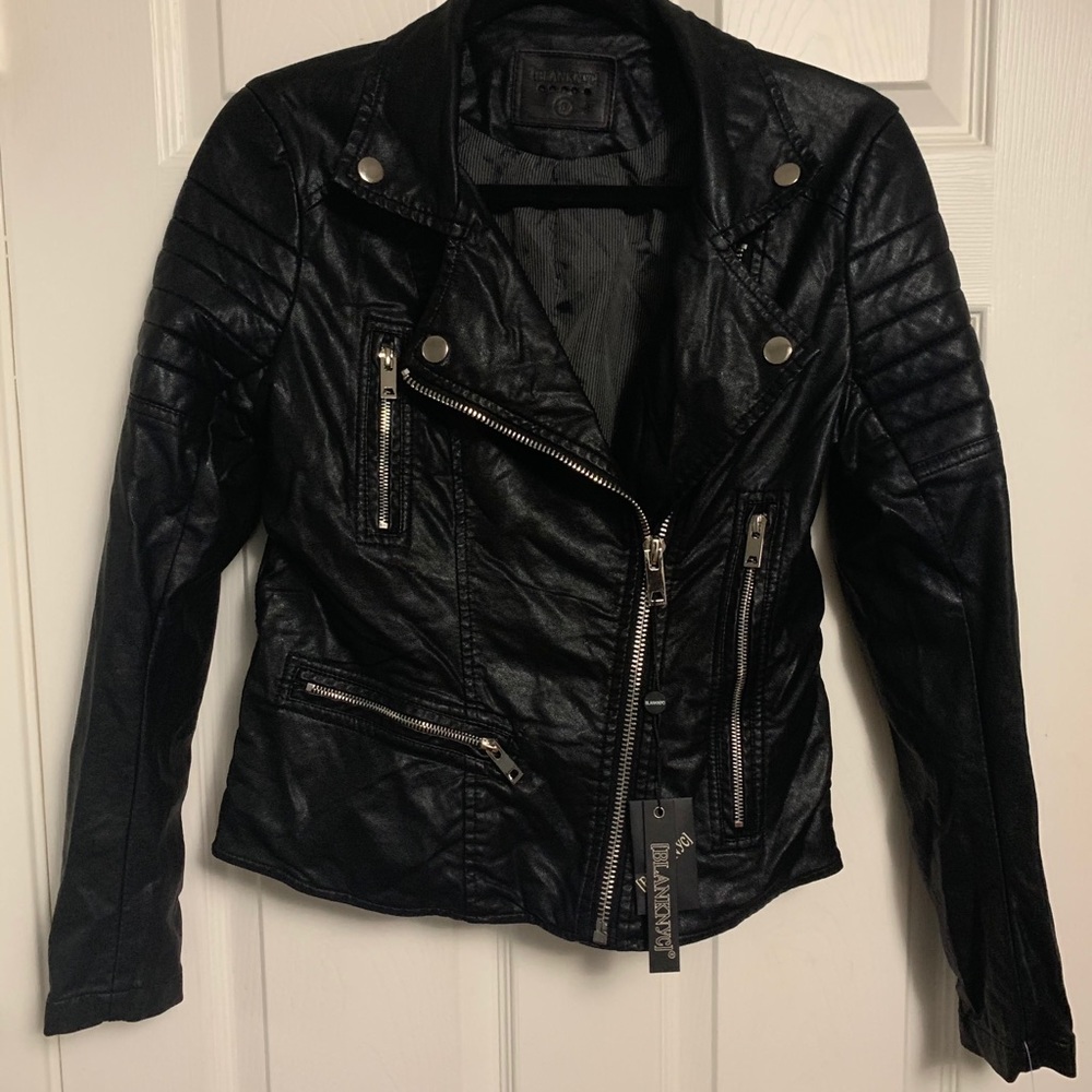 Faux leather jacket by BLANKNYC